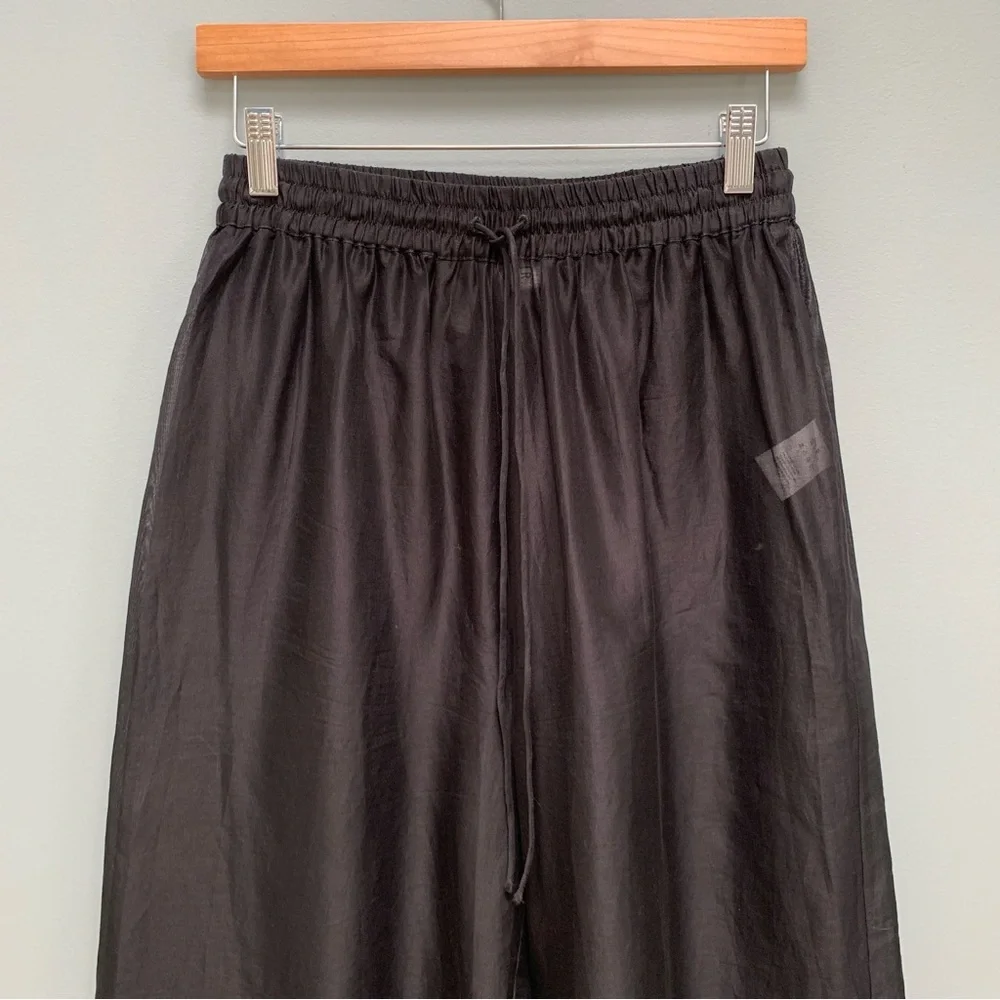 SIR. Black Cover Up Sheer Pants in Black 4 - Picture 4 of 11